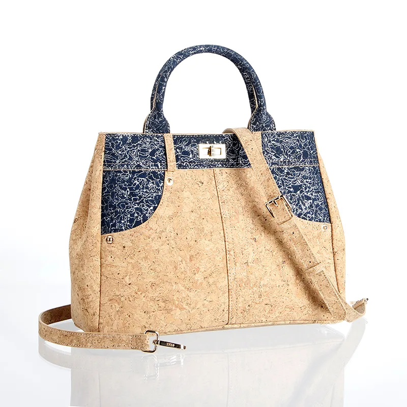 Elegant kork tøyveske for kvinner