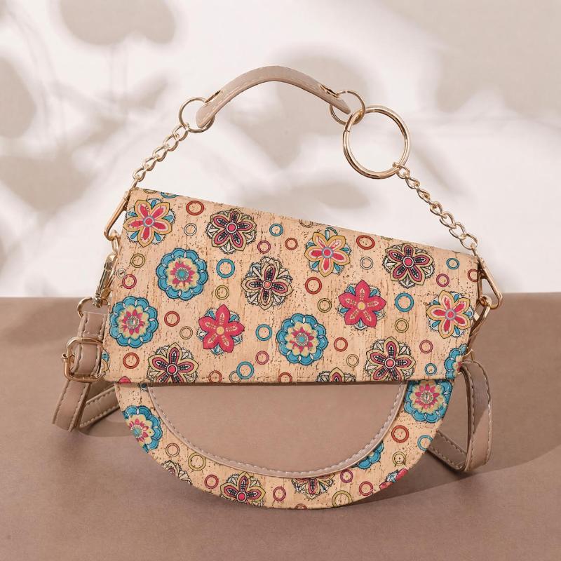 Minimalistisk Ins Style Cork Skulderveske